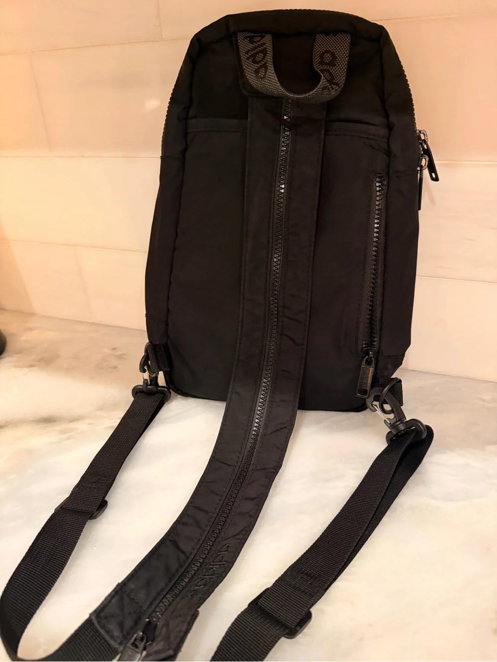 Adidas Black Dual Worn via Crossbody (sling) or Backpack - Compact